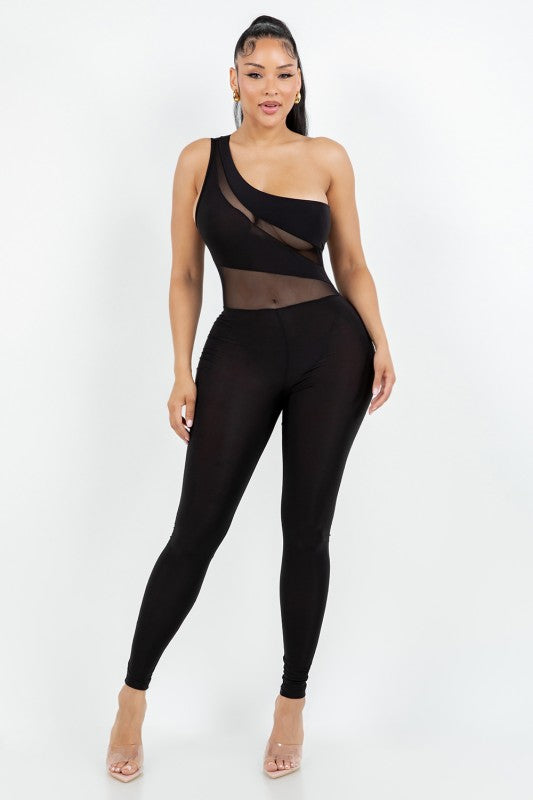 One Shoulder Jumpsuit